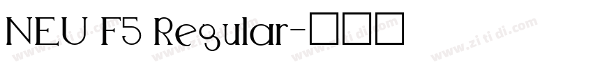 NEU F5 Regular字体转换